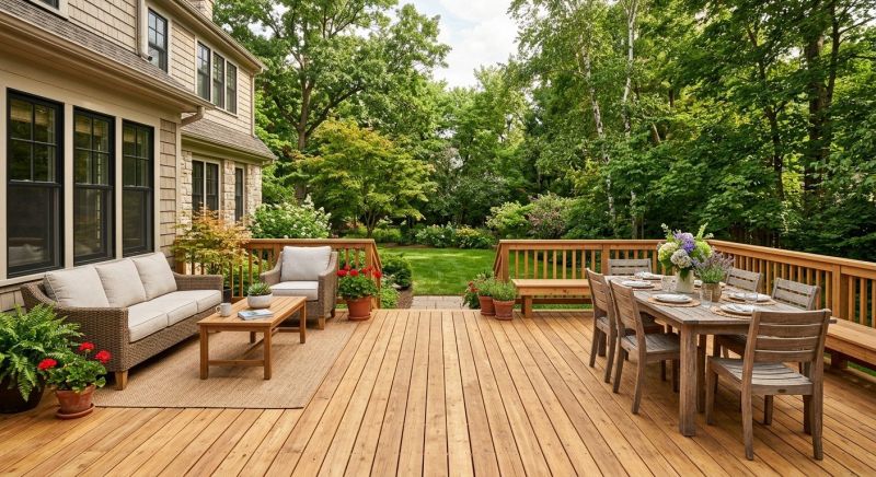 Wooden Patio Installation in Boston, MA